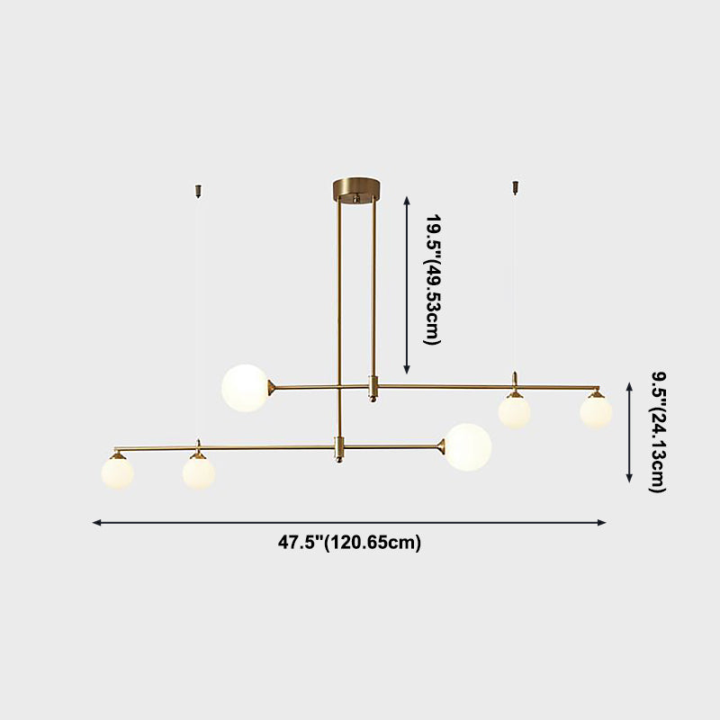 Modern Simple Dining Chandelier Light Round Shade Ceiling Hanging Light for Dining Room