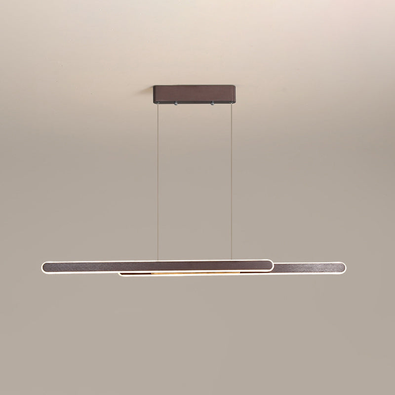 Accensione dell'isola a 2 luci Minimal Style Lampone in metallo a forma lineare