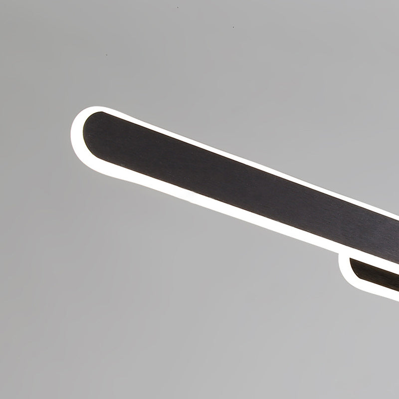 Accensione dell'isola a 2 luci Minimal Style Lampone in metallo a forma lineare