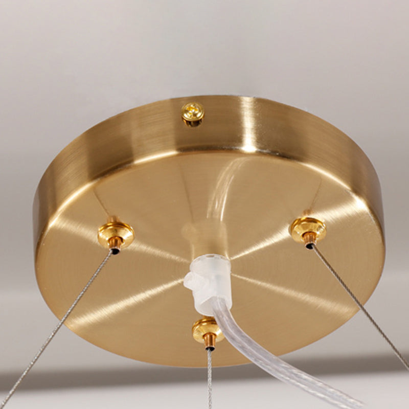 Modern Dining Chandelier Light Round Glass Shade Ceiling Hanging Light