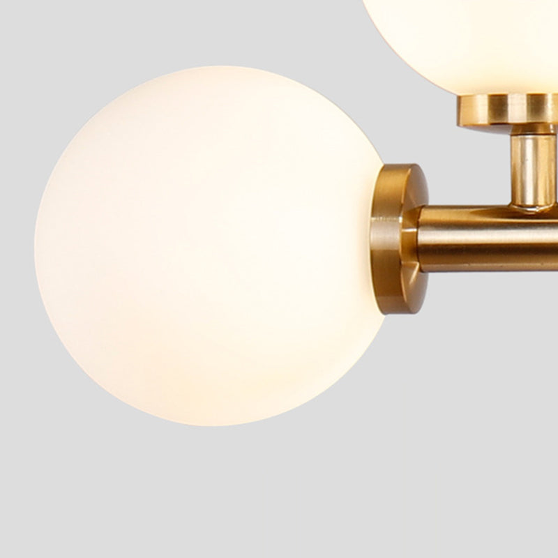 Modern Dining Chandelier Light Round Glass Shade Ceiling Hanging Light