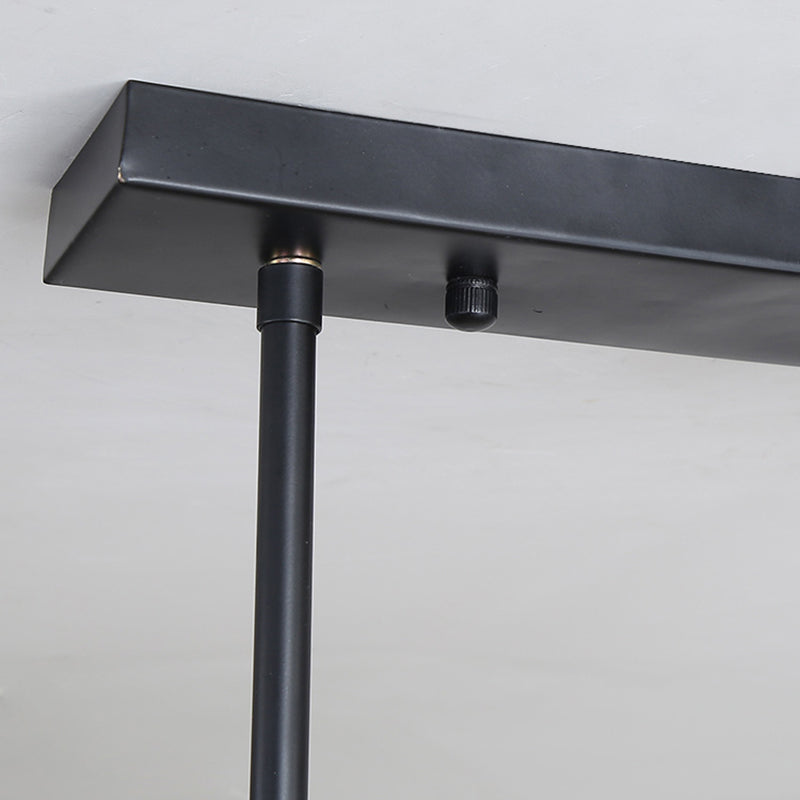 Modern Rectangle Shade Island Pendant Crystal Island Lights for Dinning Room