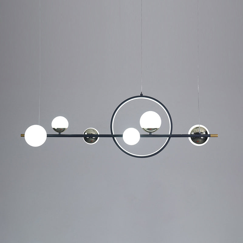 Modern Style Chandelier Light Round Shade Ceiling Hanging Light for Dining Room