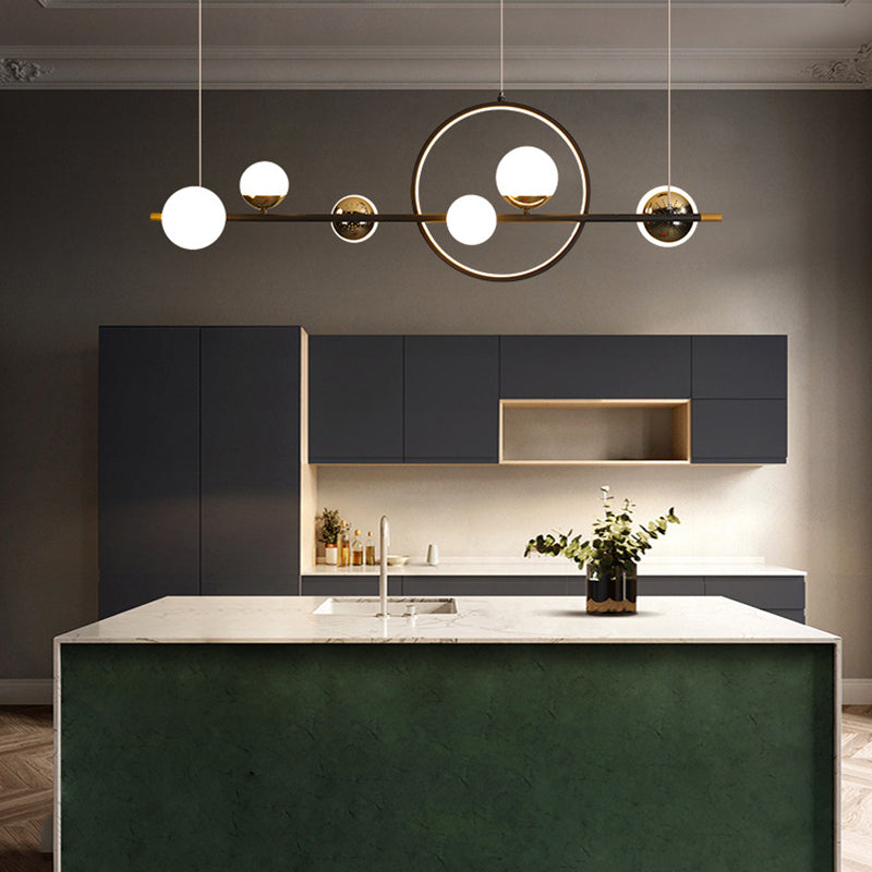 Modern Style Chandelier Light Round Shade Ceiling Hanging Light for Dining Room