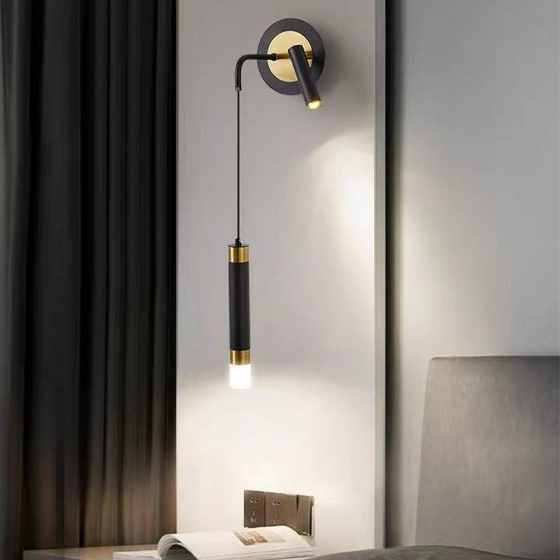 Lámpara de pared de lectura metálica moderna Fixtura de apliques de pared doméstica para sala de estar de dormitorio