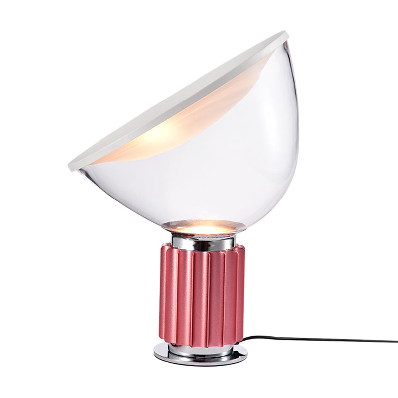 Contemporary Simple Nightstand Lamps Glass Shade Table Lamp for Bedroom Living Room