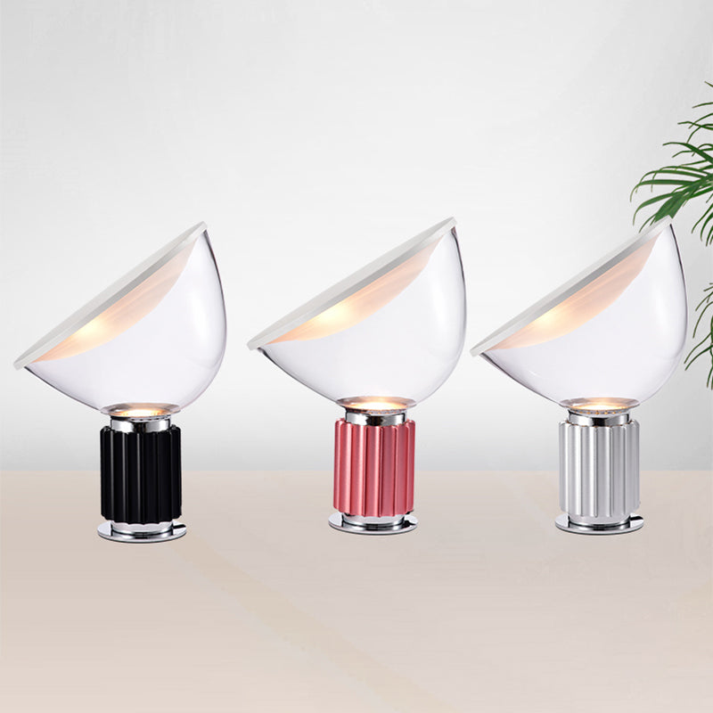 Contemporary Simple Nightstand Lamps Glass Shade Table Lamp for Bedroom Living Room