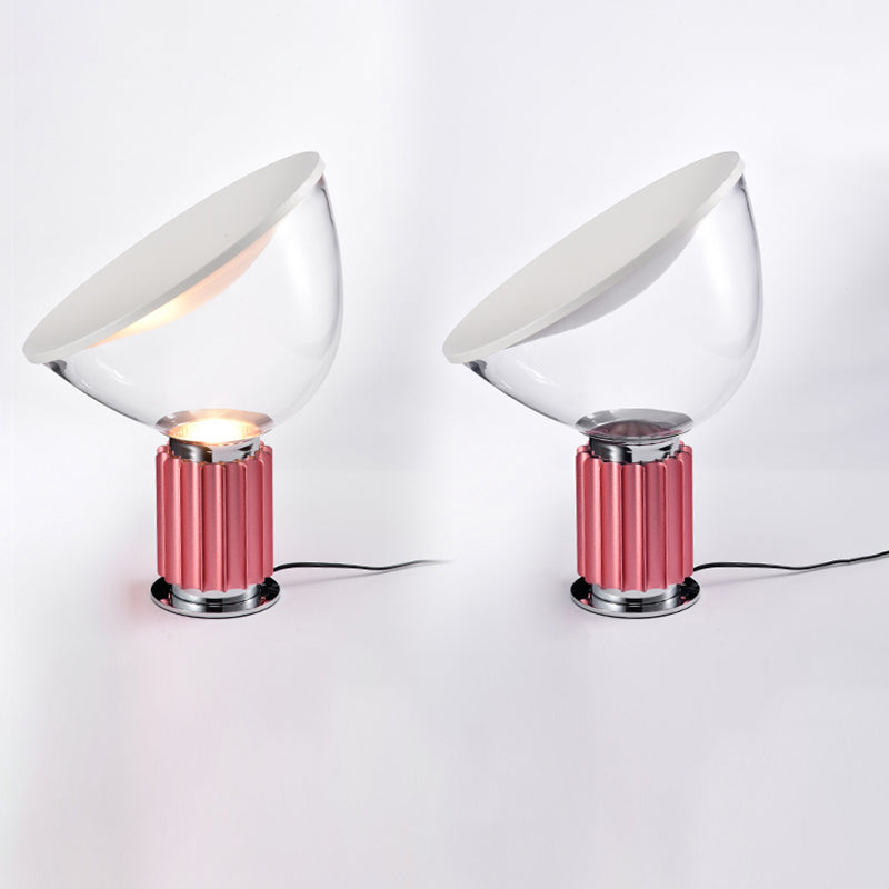 Contemporary Simple Nightstand Lamps Glass Shade Table Lamp for Bedroom Living Room