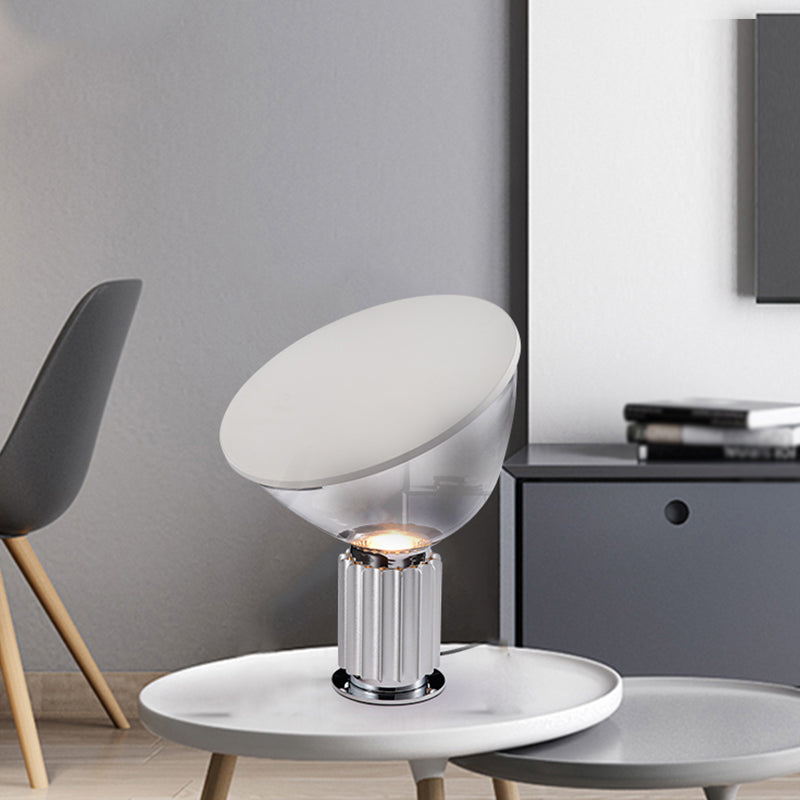 Contemporary Simple Nightstand Lamps Glass Shade Table Lamp for Bedroom Living Room