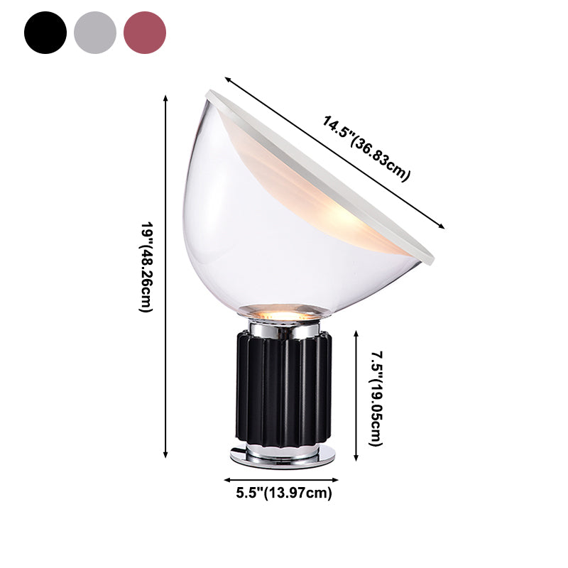 Contemporary Simple Nightstand Lamps Glass Shade Table Lamp for Bedroom Living Room