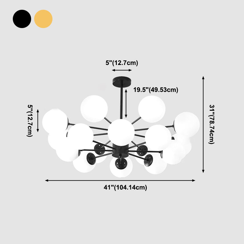 Globe Chandelier Lighting Multi-Head Hanging Light Fixtures for Living Room