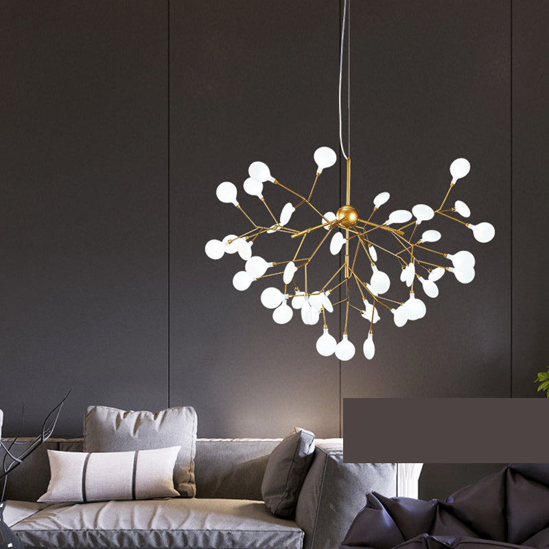 Modern Glowworm Chandelier Light Fixtures Multi-Head Suspension Pendant Lamps