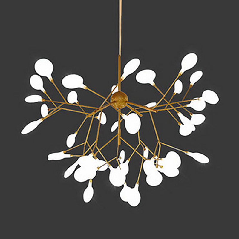 Modern Glowworm Chandelier Light Fixtures Multi-Head Suspension Pendant Lamps