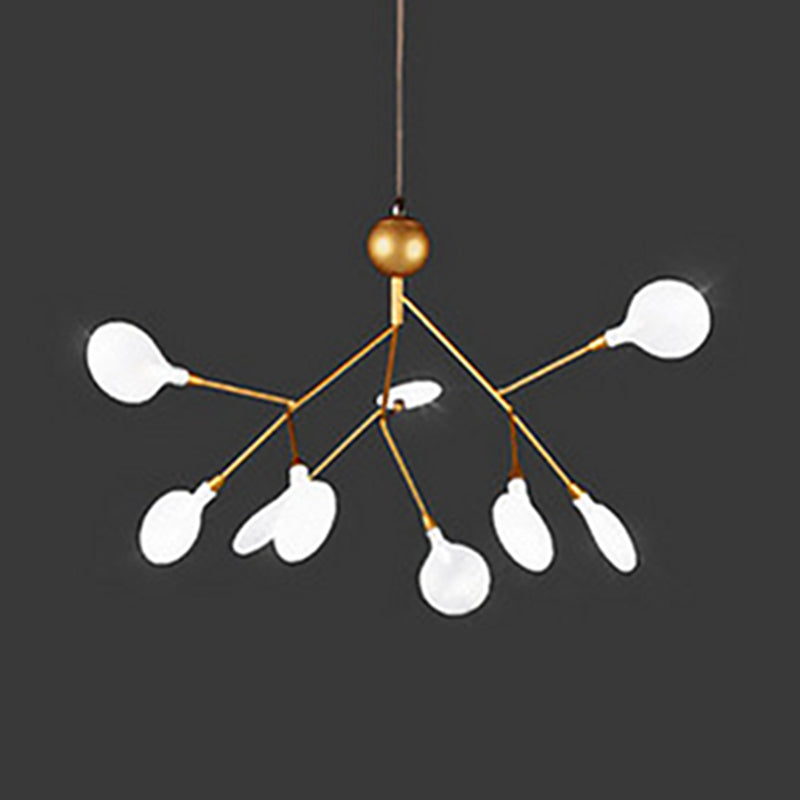 Modern Glowworm Chandelier Light Fixtures Multi-Head Suspension Pendant Lamps