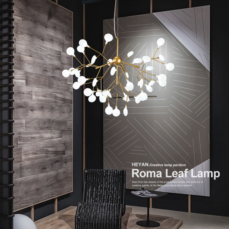 Modern Glowworm Chandelier Light Fixtures Multi-Head Suspension Pendant Lamps