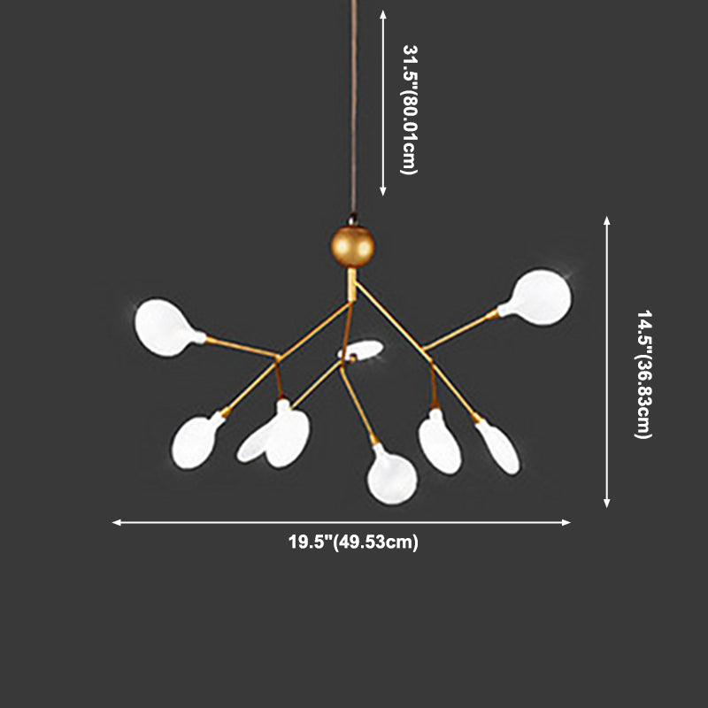 Modern Glowworm Chandelier Light Fixtures Multi-Head Suspension Pendant Lamps