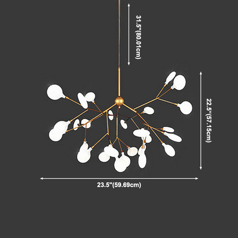 Modern Glowworm Chandelier Light Fixtures Multi-Head Suspension Pendant Lamps