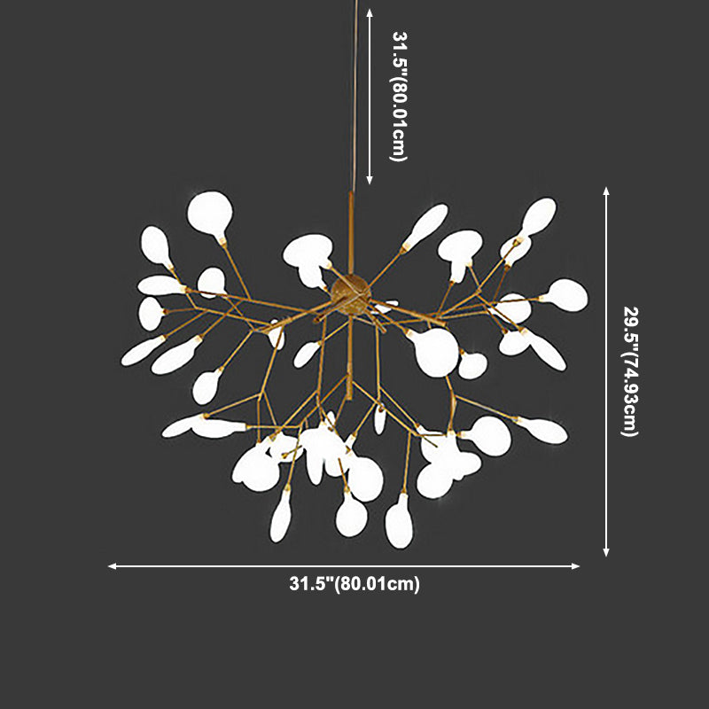 Modern Glowworm Chandelier Light Fixtures Multi-Head Suspension Pendant Lamps