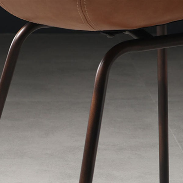 Sillas de comedor de cuero estilo moderno Sillas de comedor sin brazos con respaldo sólido