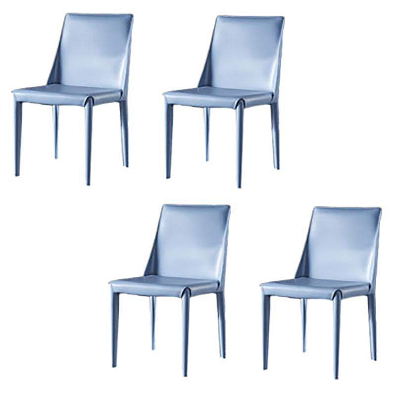 Silla auxiliar para el hogar de cuero estilo silla de montar Parsons Silla de comedor con acabado mate