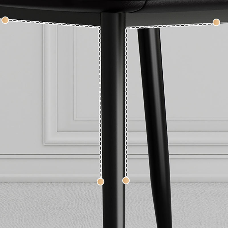 Silla de comedor de metal de estilo escandinavo, silla individual de comedor con respaldo lateral