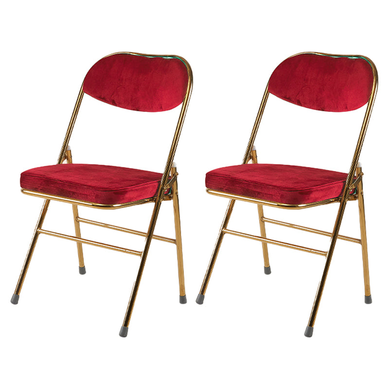 Silla lateral escandinava de terciopelo con respaldo abierto, sillas de comedor plegables con acabado mate