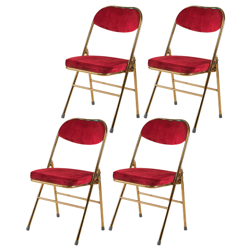 Silla lateral escandinava de terciopelo con respaldo abierto, sillas de comedor plegables con acabado mate
