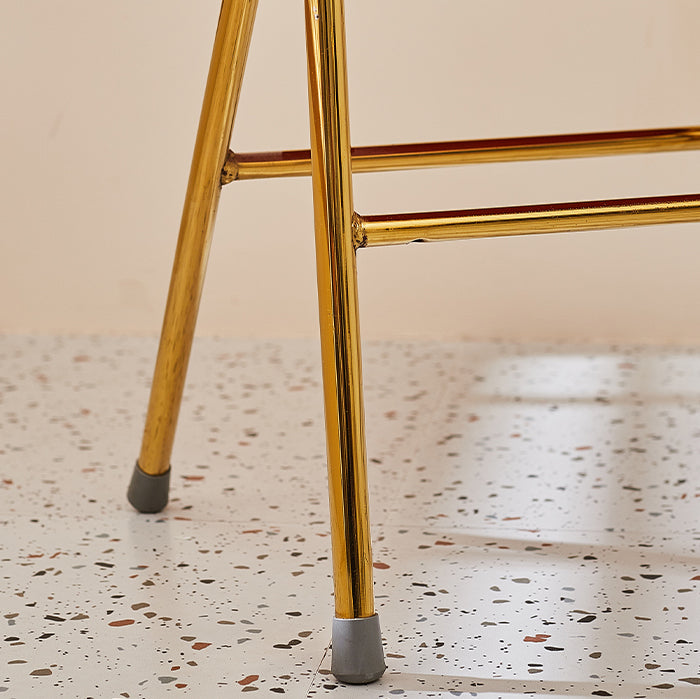 Silla lateral escandinava de terciopelo con respaldo abierto, sillas de comedor plegables con acabado mate