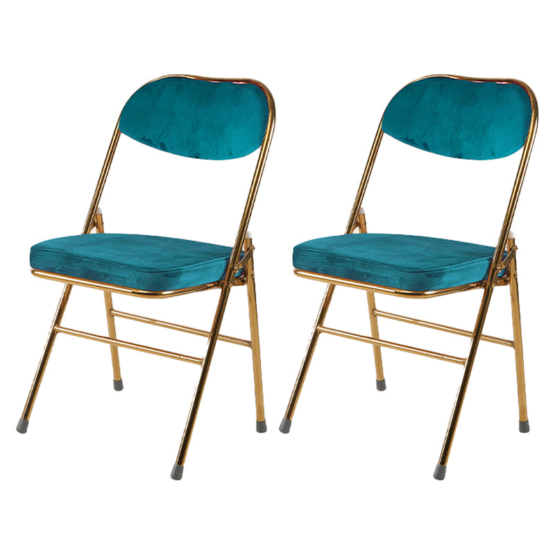 Silla lateral escandinava de terciopelo con respaldo abierto, sillas de comedor plegables con acabado mate
