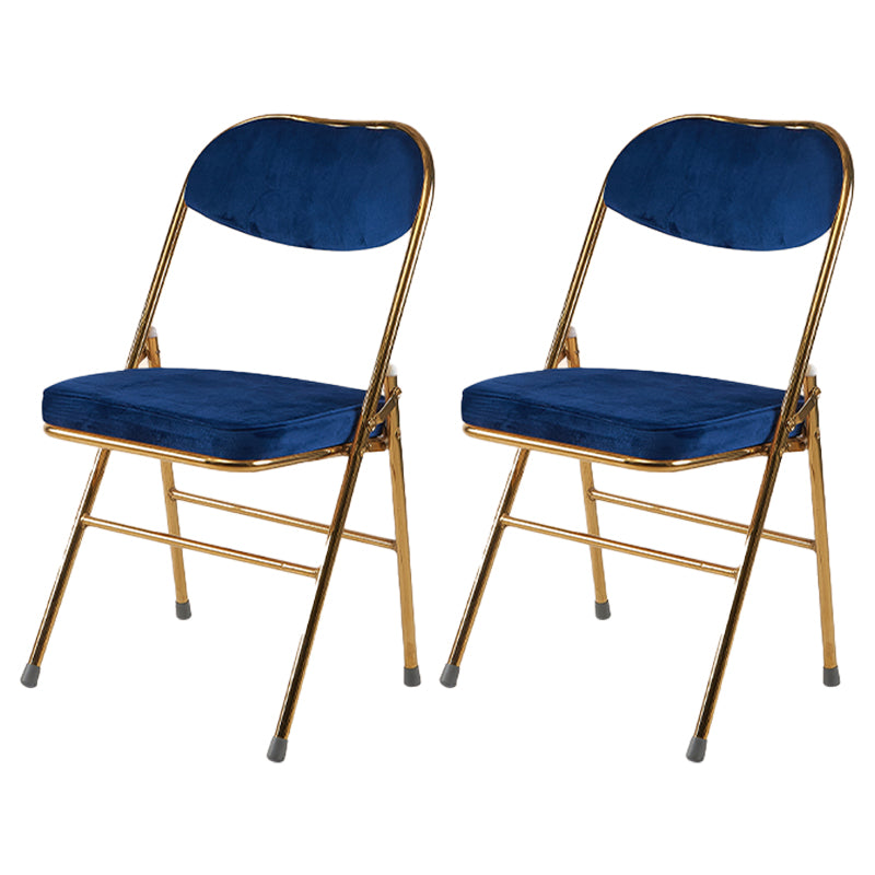 Silla lateral escandinava de terciopelo con respaldo abierto, sillas de comedor plegables con acabado mate