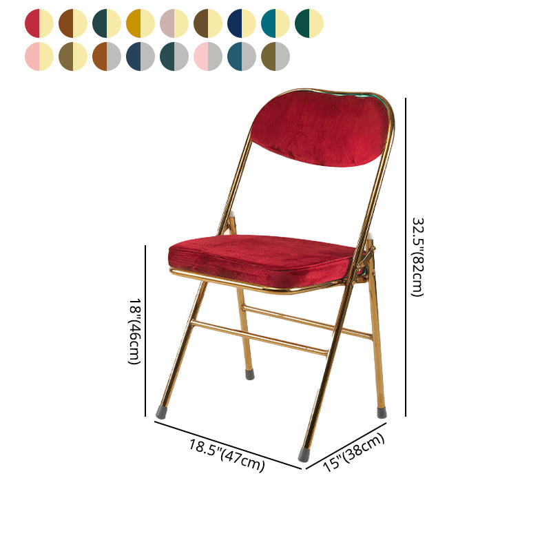 Silla lateral escandinava de terciopelo con respaldo abierto, sillas de comedor plegables con acabado mate