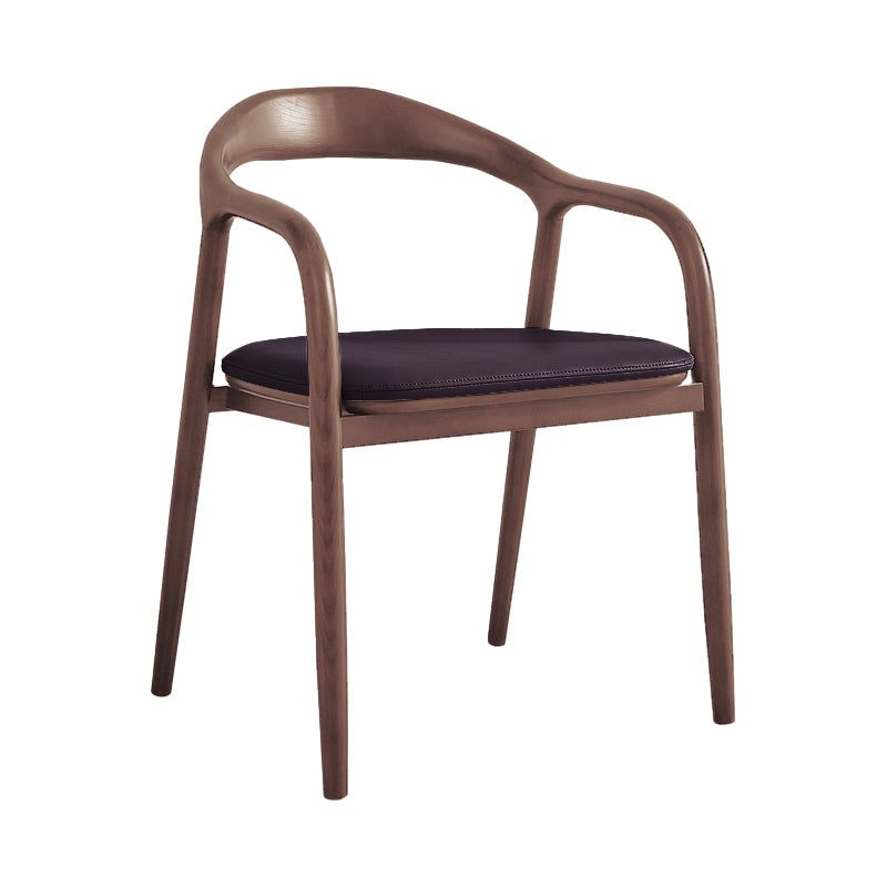 Silla de madera de fresno de estilo tradicional, juego de sillones con respaldo abierto para comedor y cocina