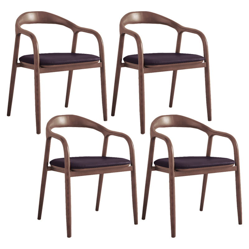Silla de madera de fresno de estilo tradicional, juego de sillones con respaldo abierto para comedor y cocina