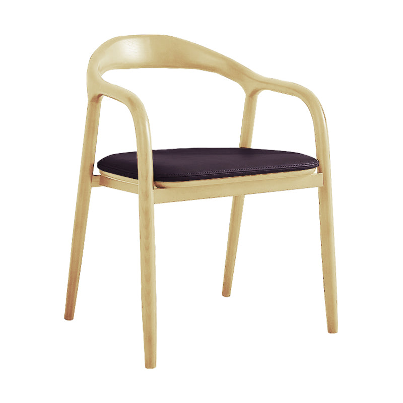 Silla de madera de fresno de estilo tradicional, juego de sillones con respaldo abierto para comedor y cocina