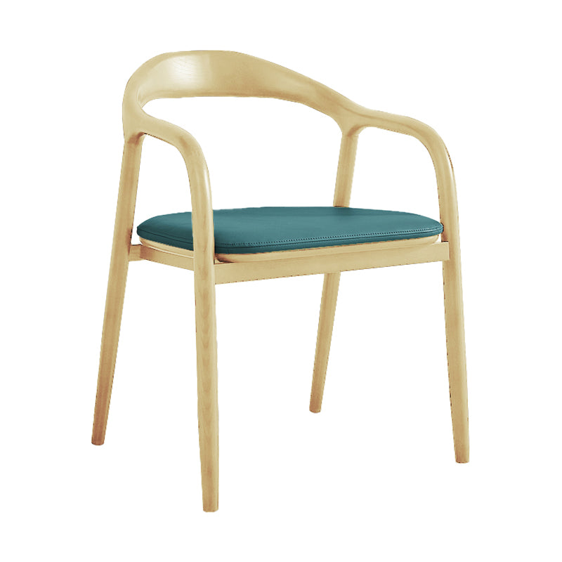 Silla de madera de fresno de estilo tradicional, juego de sillones con respaldo abierto para comedor y cocina