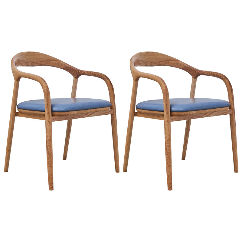 Silla de madera de fresno de estilo tradicional, juego de sillones con respaldo abierto para comedor y cocina