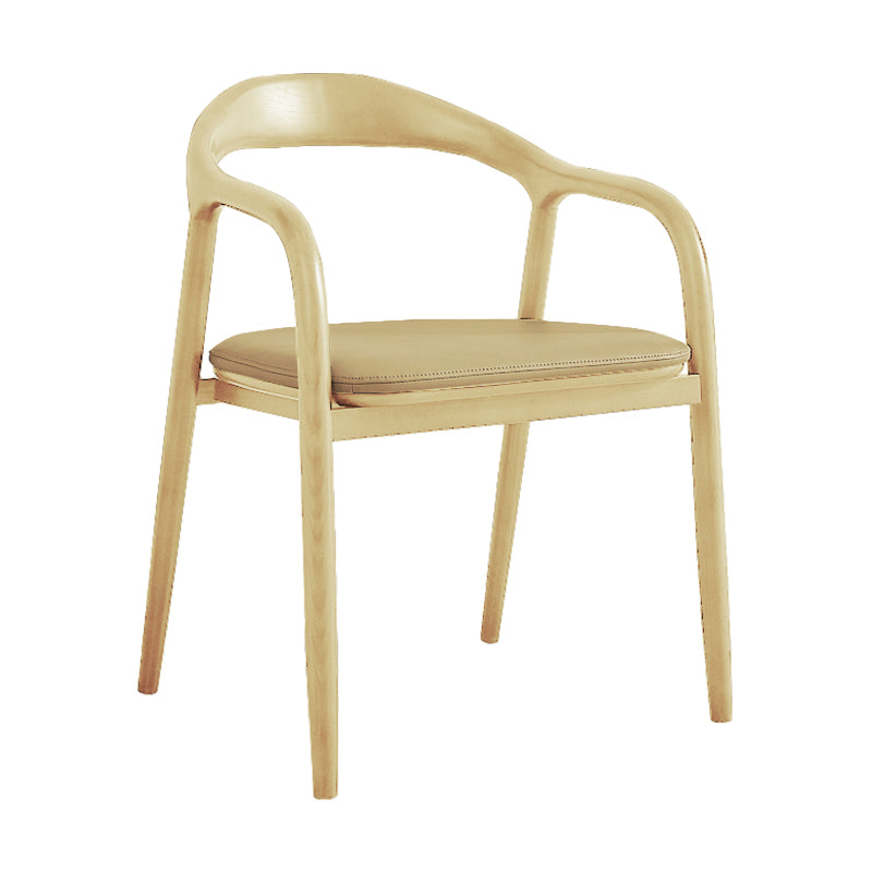 Silla de madera de fresno de estilo tradicional, juego de sillones con respaldo abierto para comedor y cocina