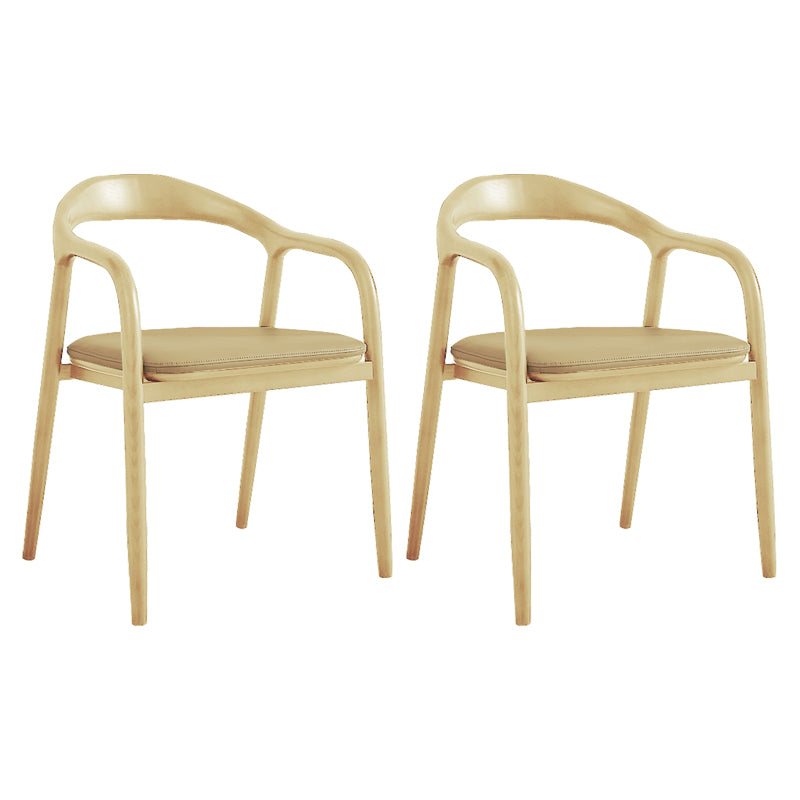 Silla de madera de fresno de estilo tradicional, juego de sillones con respaldo abierto para comedor y cocina