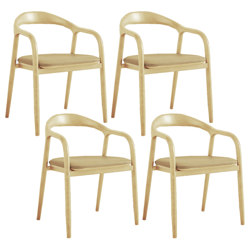 Silla de madera de fresno de estilo tradicional, juego de sillones con respaldo abierto para comedor y cocina