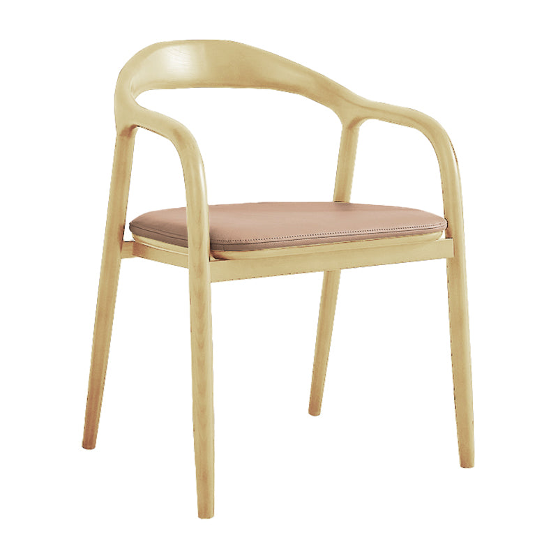 Silla de madera de fresno de estilo tradicional, juego de sillones con respaldo abierto para comedor y cocina