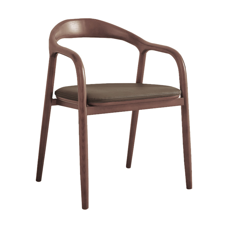Silla de madera de fresno de estilo tradicional, juego de sillones con respaldo abierto para comedor y cocina