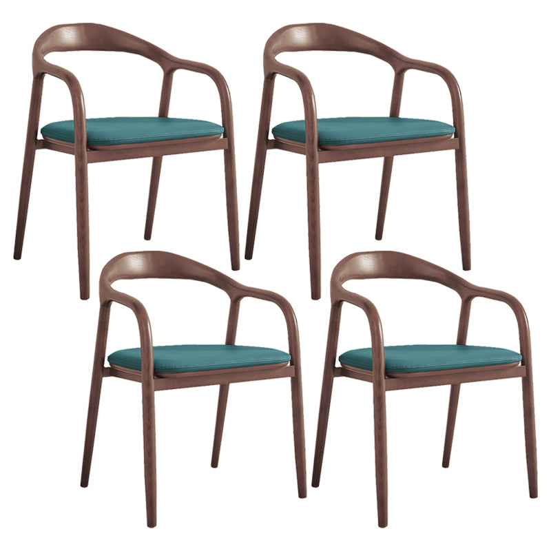 Silla de madera de fresno de estilo tradicional, juego de sillones con respaldo abierto para comedor y cocina