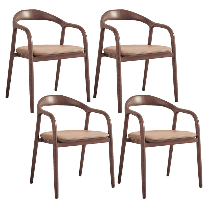 Silla de madera de fresno de estilo tradicional, juego de sillones con respaldo abierto para comedor y cocina