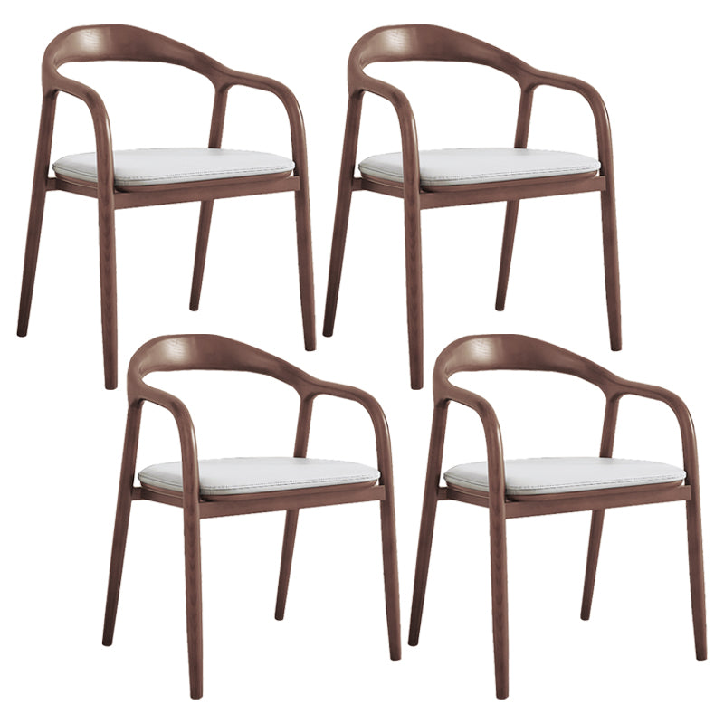 Silla de madera de fresno de estilo tradicional, juego de sillones con respaldo abierto para comedor y cocina