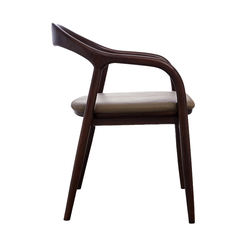 Silla de madera de fresno de estilo tradicional, juego de sillones con respaldo abierto para comedor y cocina