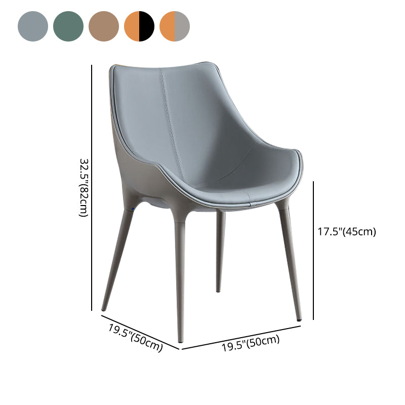 Sillas auxiliares de comedor estilo moderno Silla auxiliar con brazo de cocina y patas de metal (juego de 2)