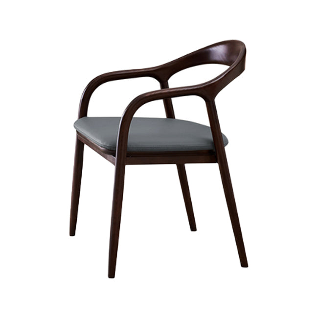 Silla de madera de fresno de estilo tradicional, juego de sillas de cocina con brazo trasero abierto