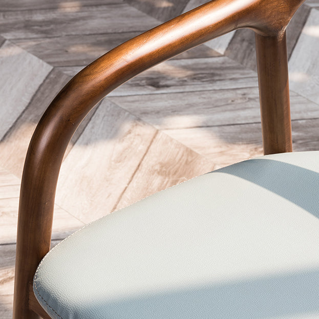 Silla de madera de fresno de estilo tradicional, juego de sillas de cocina con brazo trasero abierto