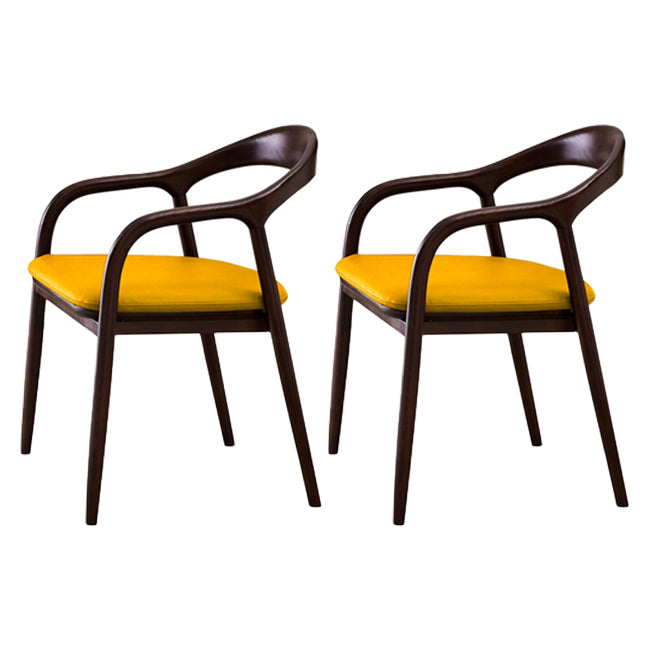 Silla de madera de fresno de estilo tradicional, juego de sillas de cocina con brazo trasero abierto