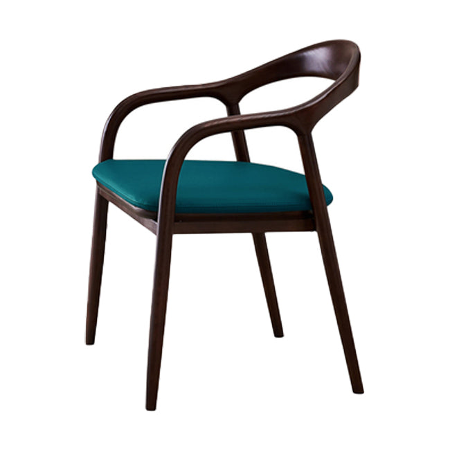 Silla de madera de fresno de estilo tradicional, juego de sillas de cocina con brazo trasero abierto